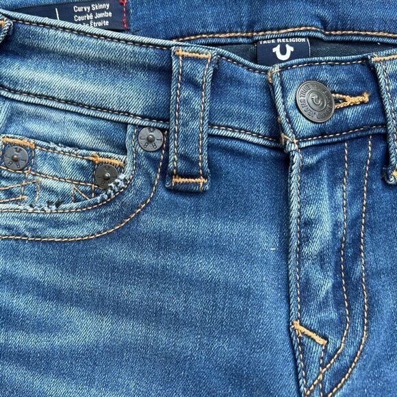 True Religion Jennie Curvy Skinny Jeans 24 New NWT - Picture 7 of 12
